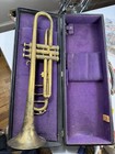 Vintage Marceau   Co Paris Brass Coronet Horn W Case - Parts No Mouthpiece