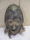 Vintage Hand Carved Wood Wooden African Tribal Mask Wall Decor 15 
