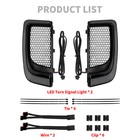 Black Fairing Lower Grills Turn Signal Lights For Harley Road Street Glides 14 