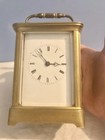 Antique 1800   s 19th Century Aiguilles Paris French Brass Bronze Carriage Clock