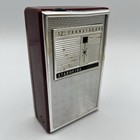Vintage Starfire 12 Transistor Radio With Case - Red - Parts Or Repair