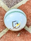 6pcs Strykerusa Premium Quality 156g Leather Cricket Balls White Color Green Se