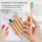 Bamboo Toothbrush Boar Bristles 100  Biodegradable And Natural 8 Pieces Of One P