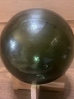 Antique  Vintage Icelandic 5 1 2 green Blown Glass Fishing Float Buoy  Ball