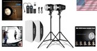 180w Studio Flash Strobe Light Kit - Wireless Trigger
