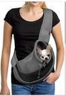 Yudodo Pet Sling Bag Carrier Breathable Mesh Safe For Dog cat Medium Black
