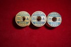 3 Vintage Antique Collectible 50 Yards Wood Spools Of Heminway Silk Thread