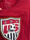 Nike Usa Soccer T-shirt Men   s L  Regular Fit Usmnt Crest Red Futbol World Cup