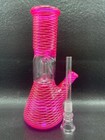 8  Pink Net Tobacco Hookah Water Pipe Bong Glass    Free Screens 