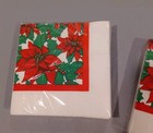 Vintage Christmas Poinsettia Paper Napkins 2 Packs 30 Napkins Each Pack Nos