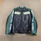 Vintage Arcticwear Arctic Cat Leather Snow Suit Pants Bibs Jacket Large
