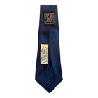 Vintage 1950s Hudson   s Detroit Necktie     Navy Blue With Champagne Diamond Patter