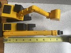 2 Small Construction Vehicles Excavator   Crane Truck Plastic Toys Set