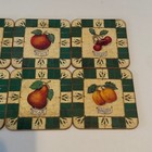Pimpernel Fruit Coasters Set Of 6 Vintage Made In England Cork Backed Botanical
