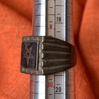 Extremely Rare Ancient Roman Bronze Star Motif Ring Authentic Antique Artifact