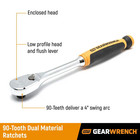 3 8 In  Drive 90-tooth Dual Material Teardrop Ratchet