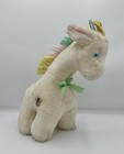 Vintage Eden Wind Up Musical Plush Animal Giraffe Pastel Yarn Mane  13   works