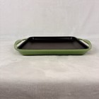 Le Creuset Square Griddle Pan 9 5    Enameled Cast Iron - Palm Green Oven Stovetop