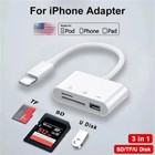 For Iphone Tf sd Card Adapter Camera Reader For Iphone 14 13 12 Pro Max Ipad Xr