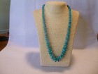 Vintage Graduated Genuine Turquoise Nuggets   Sterling Native American Necklace