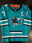 Macklin Celebrini  71 San Jose Sharks Men s Jersey Size 46 - Small - Captain