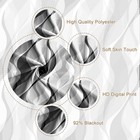 Grey Black Modern Blackout Curtains For Bedroom Living Room 2 Panels Sets Win   