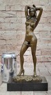 Western Classic Naked Girl Art Deco Sculpture Bronze Marble Nude Woman Statue