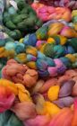 8 Oz Mill Ends Combed Top Roving Spinning Handpainted Dyed Felt Med Fine Wools