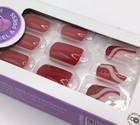 Kiss Impress Design Press On Nails  Red  Short Squoval  Chip Proof  Endlessly