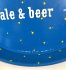 Vtg Ballantine Ale   Beer Metal Serving Tray 1960 s Double-sided Color Used
