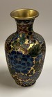 Chinese Cloisonn   Enamel Baluster Vase With Peony Floral Design On Gilt Ground