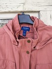 Arizona Jean Co Women s Pink Hooded Snap Front Anorak Jacket W  Pockets 2xl
