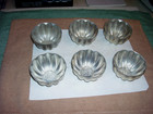 Vtg Jello Aluminum Individual Fluted Molds Baking Tin 3    Set Of 6
