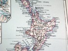 1924 Original Vintage Map New Zealand Auckland Wellington Christchurch Dunedin