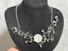 1977 Alchemy Eventide England Pewter Mother Pearl Bat Twilight Necklace P655