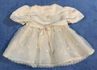 Vintage Baby Togs Fancy Dress Size 3-6 Month Embroidered Pearl Bead Trim Lace