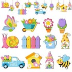 48 Pcs Spring Summer Tree Decorations Wooden  Spring Summer Tree Ornaments For 