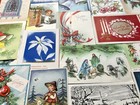 Large Lot 90 Used Vintage 1940s-1950s Christmas Greeting Cards Crafting Lot