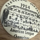 1954 Cleveland Indians American League Champions Pinback Button Rare 3 5   