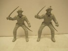 Marx Vintage Alamo Fort Apache Playset Pioneers Flat Gray Plastic Toy Soldiers