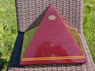 Thompson   Co  Inc  Pyramid Humidor 1915 Cherrywood Series With Brass Hygrometer