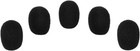 5 Pack Mini Lapel Headset Microphone Windscreen Foam Cover  Black   Mic Muffl   