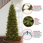 National Tree Company 6 Ft Pre-lit North Valley Spruce Slim Artificial Christmas