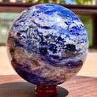 3 48lb  Natural Blue Patterned Stone Crystal Ball For Spiritual Healig
