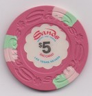 Sands  5 Baccarat 43mm Chip - Las Vegas  Nevada