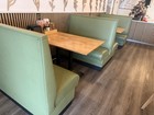 Green Restaurant Booth Single   Double 60 long X 42  High Upholstered Plain Back