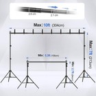 Photo Backdrop Stand 10x7ft Adjustable Kit W clamps Sandbags For Party Studio