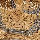 Vintage Woven Oak Splint Egg Large Gathering Buttocks Basket 13 5 x12 5 x15 