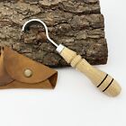 Hand-forged Spoon Carving Hook Knife     Carbon Steel Blade  Sharp   Ready To Use