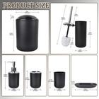 Bathroom Accessories Set 6 Piece Bath Ensemble Includes Soap Dispenser  Toothbru